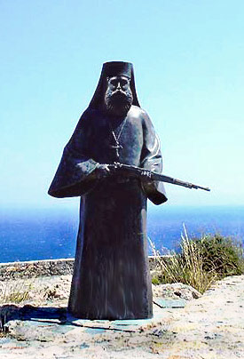 Памятник греческим священникам и монахам, с оружием в руках защищавшим остров остров Крит от немецко-фашистского десанта